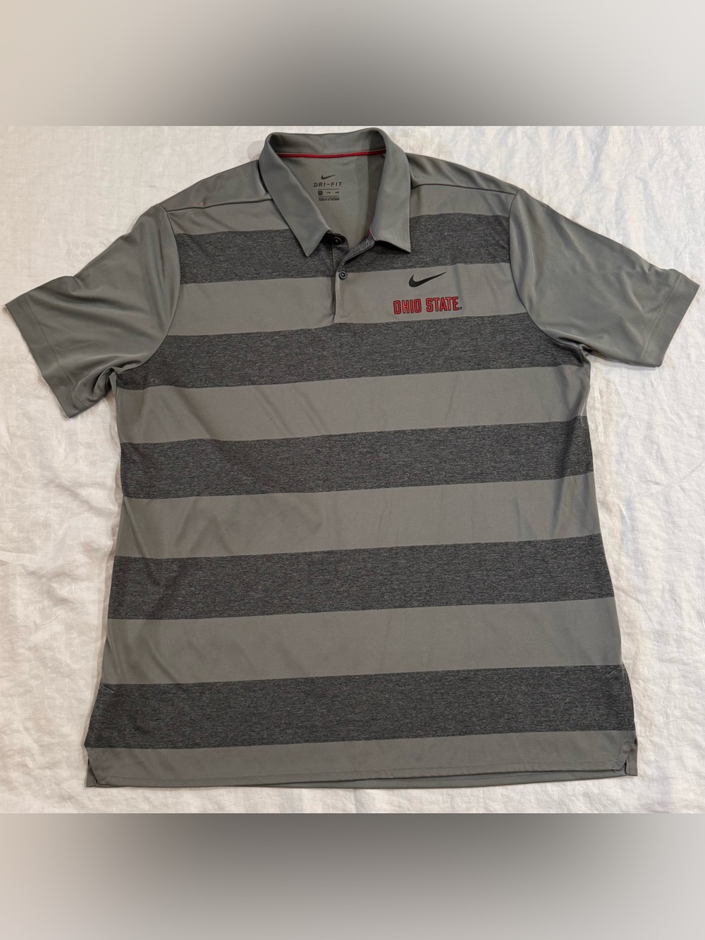 Nike Dri-FIT Ohio State Buckeyes Striped Golf Polo XXL
